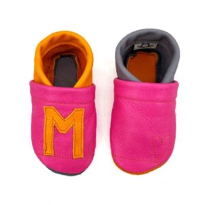 παπουτσάκια παντοφλάκια 2 σε 1 Tricolore Pink Grey Orange Personalized Corfoot