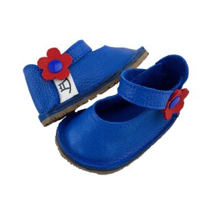 Sandali,-Barefoot-Shoes,-Μπλε-με-κόκκινο-λουλούδι,-Corfoot-Παιδικά-Outdoor
